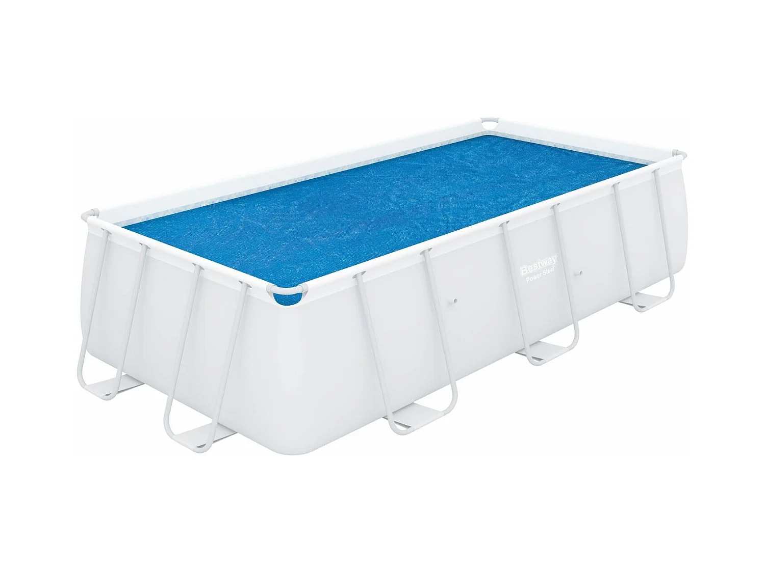 Copertura Solare Rettangolare Bestway 380x180 cm per Piscine Rettangolare di 404x201 cm e 412x201 cm Telo Termico Protettore