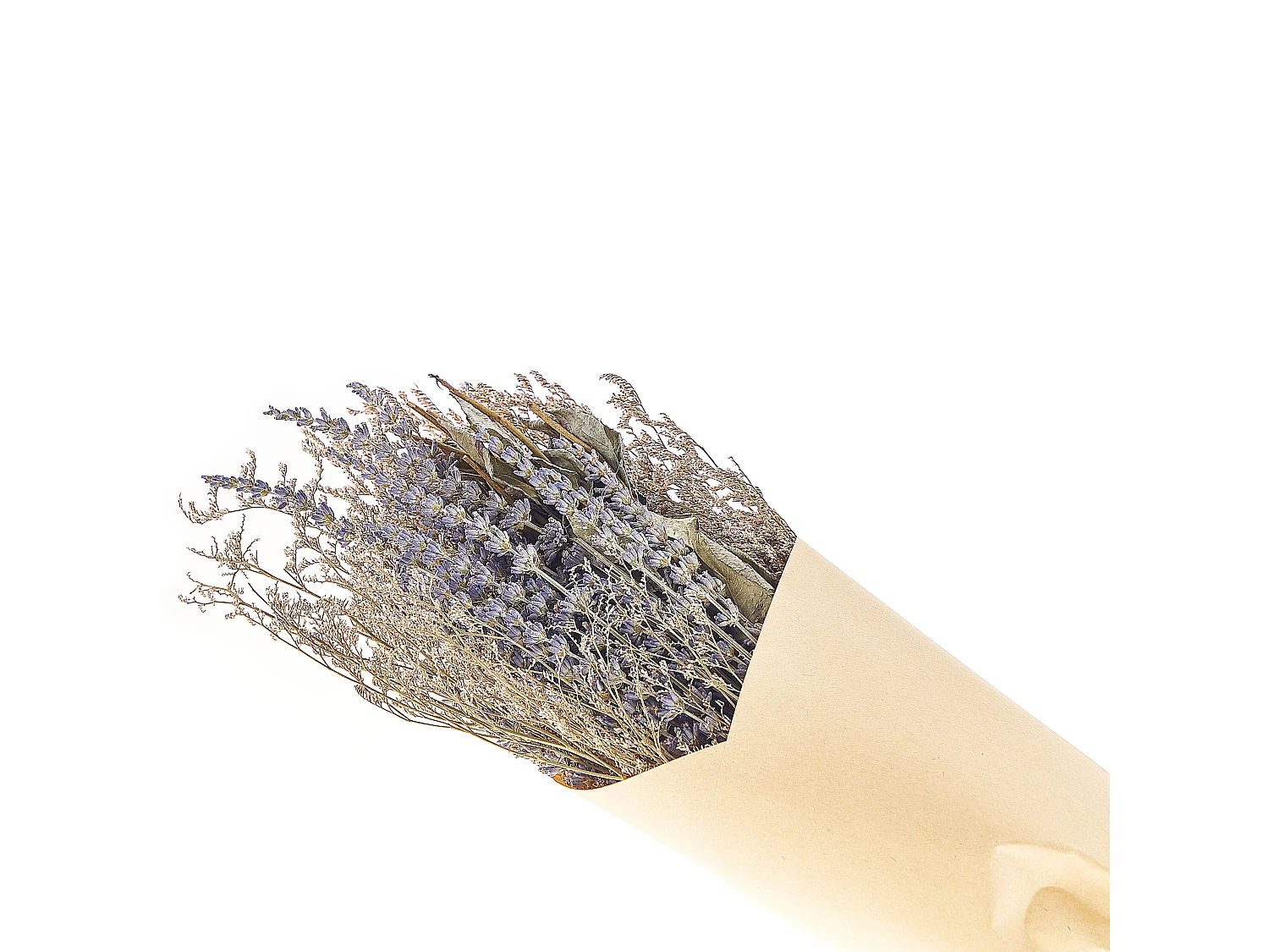 Ramo de flores secas violeta/verde/natural/marrón 70 cm NAWARRA