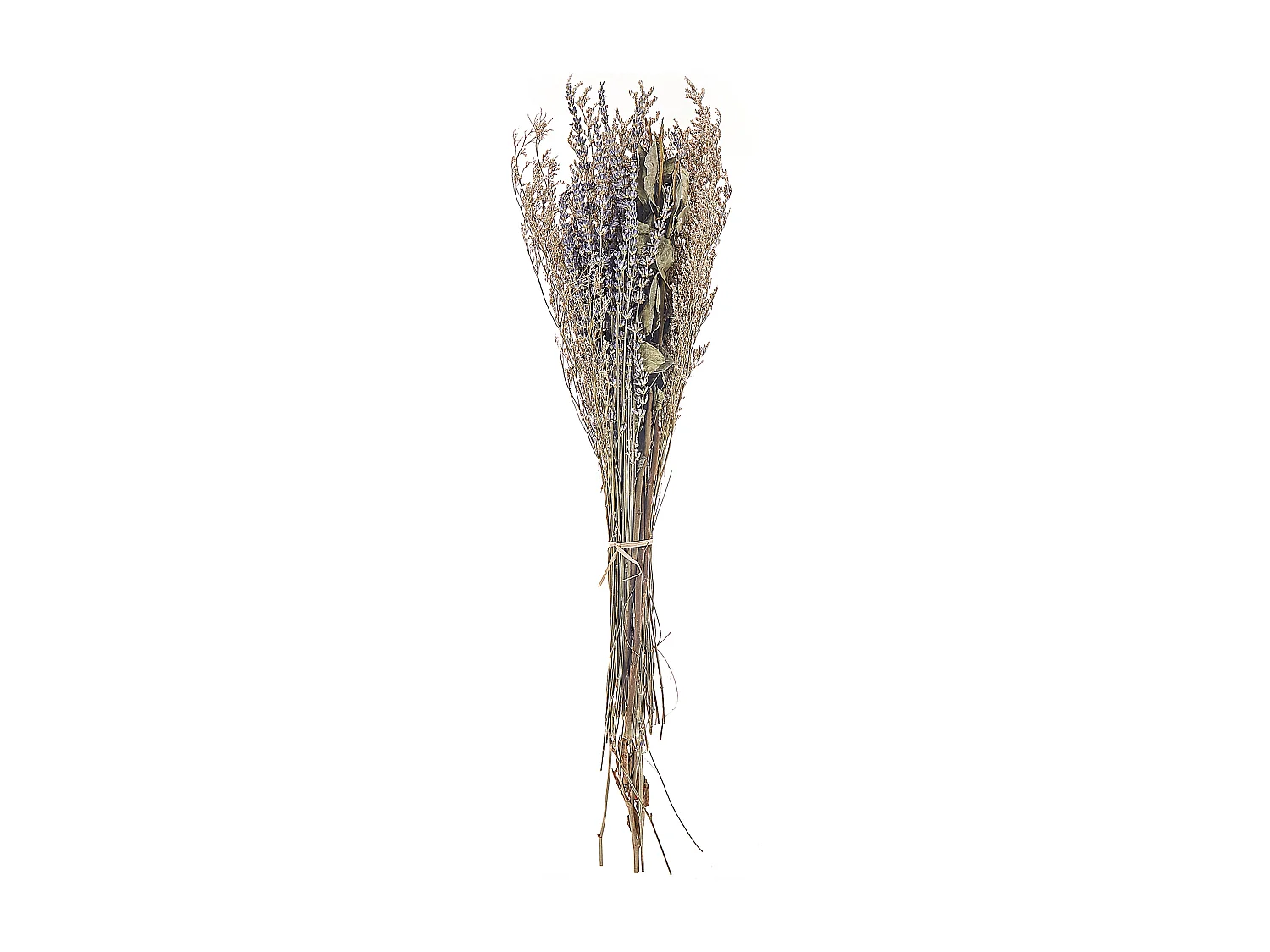 Bouquet de fleurs séchées 70 cm violet et vert NAWARRA