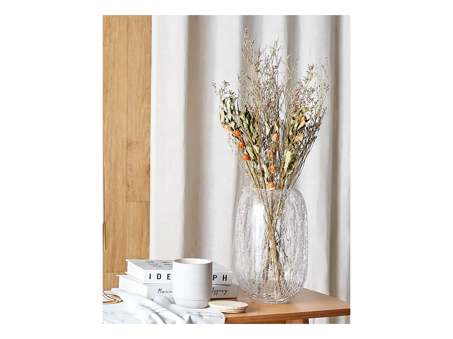 Bouquet de fleurs séchées AZUEL 65 cm Naturel