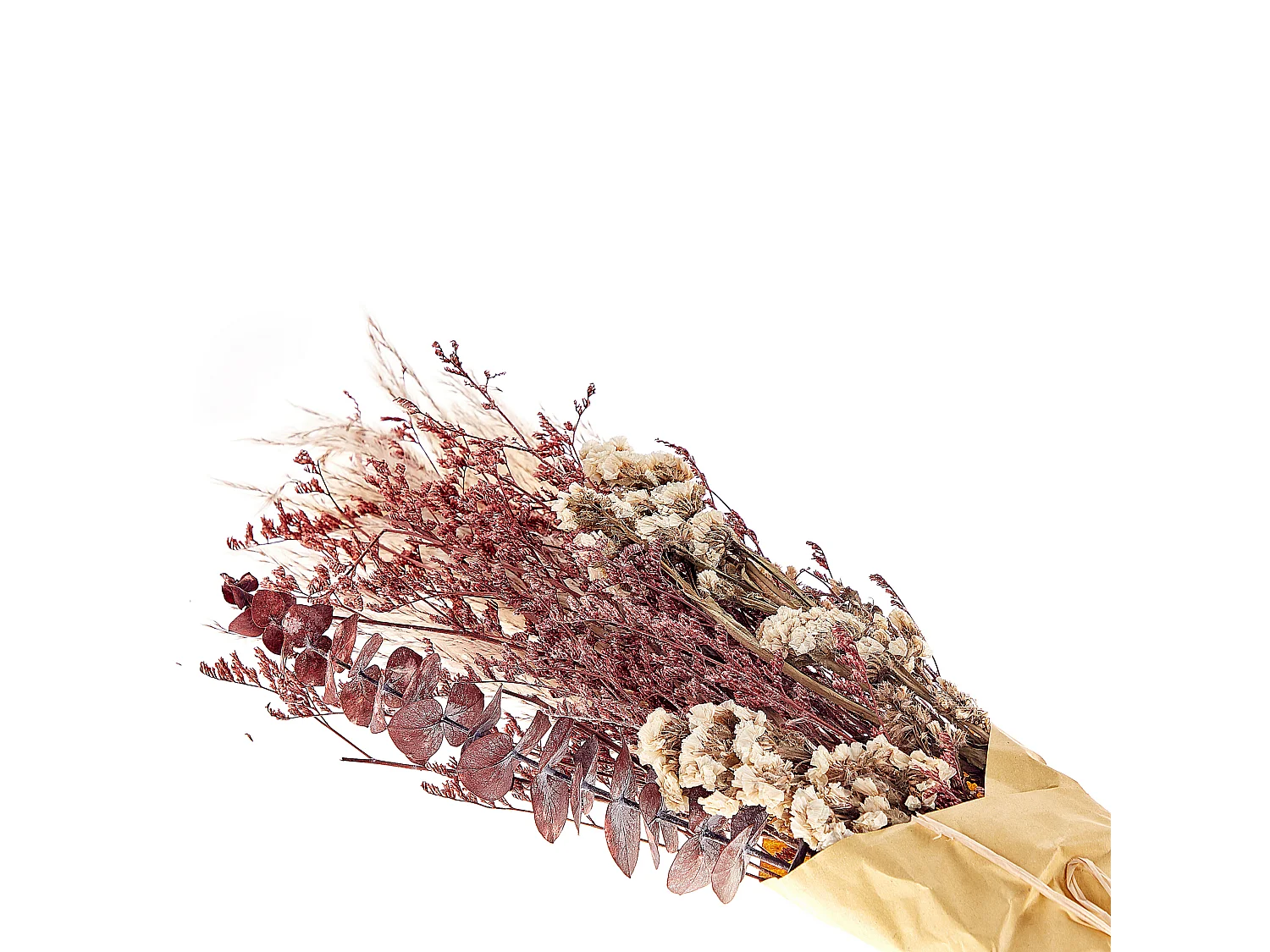 Ramo de flores secas rosa/natural/marrón 55 cm ARABA