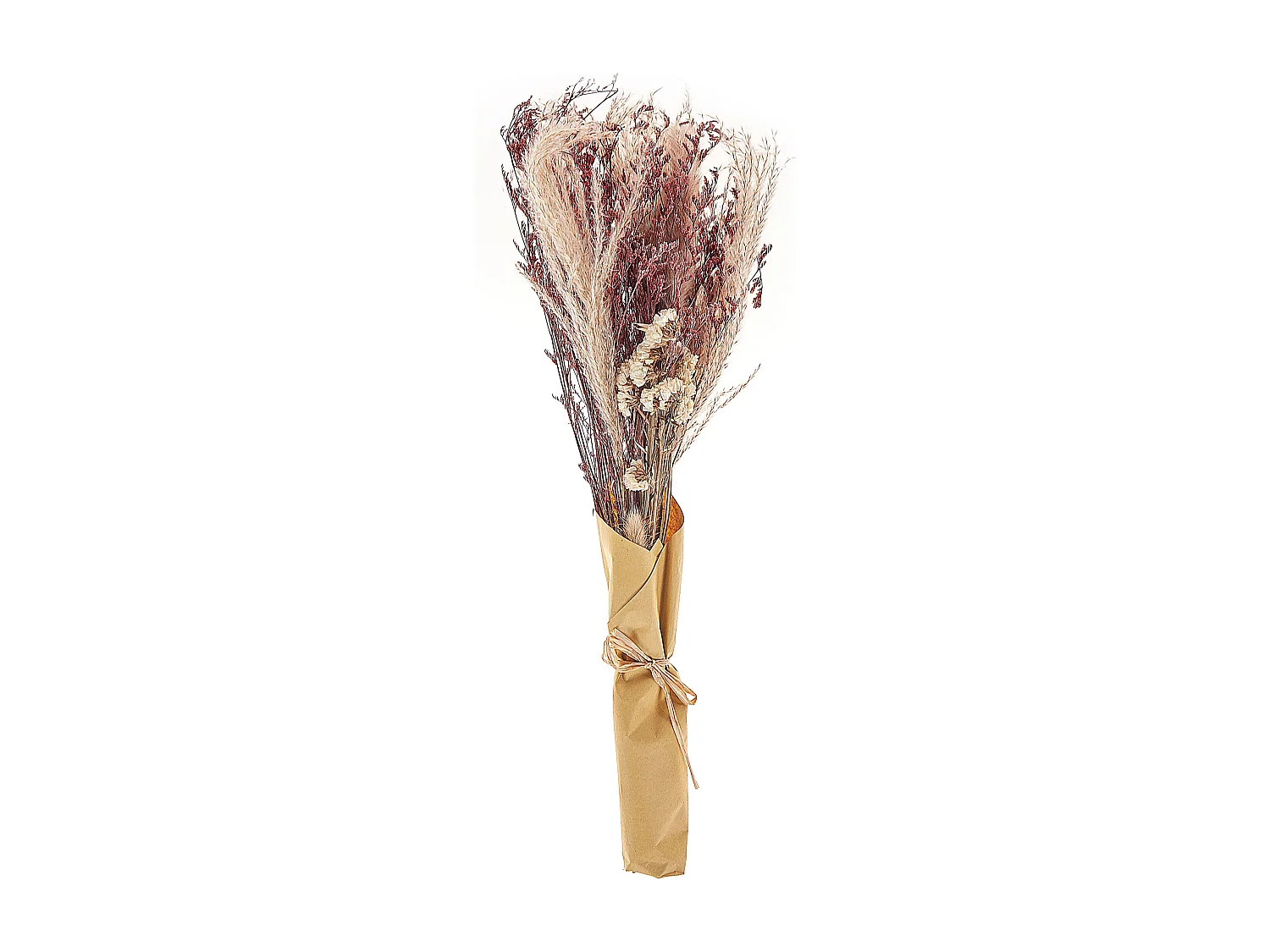 Bouquet de fleurs séchées 50 cm rose ZAMORA