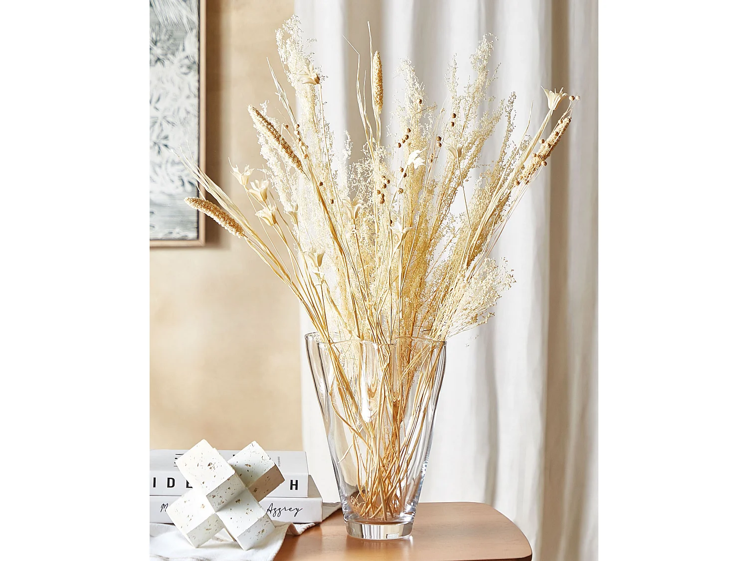 Trockenblumen naturfarben / braun 65 cm BRUNETE