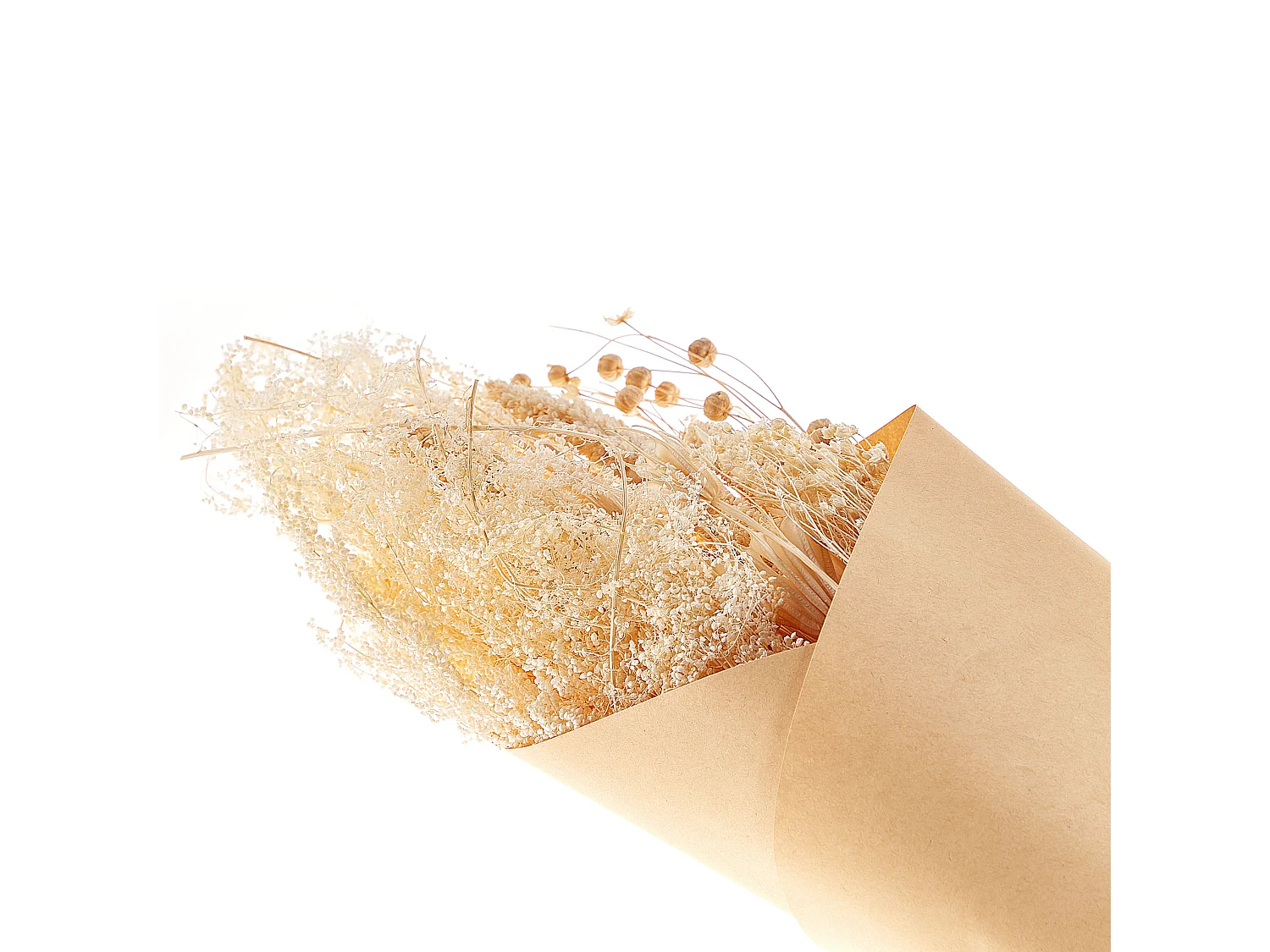 Bukiet suszonych kwiatów 65 cm naturalny BRUNETE