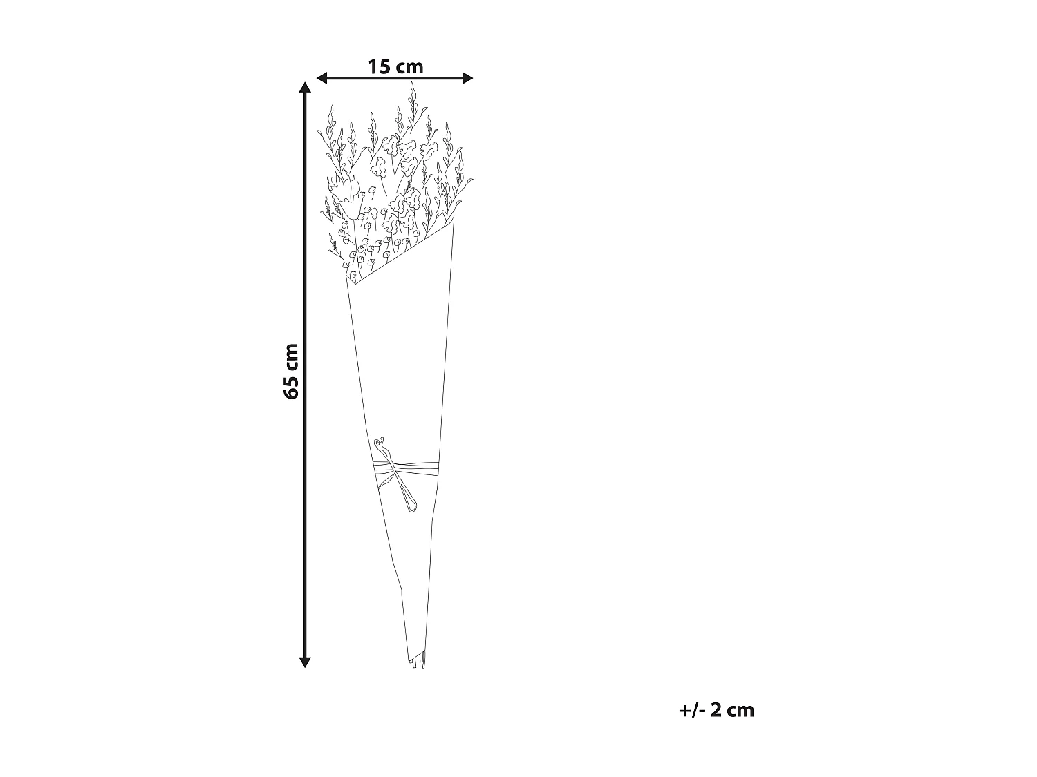 Mazzo fiori secchi arancione e giallo 65 cm CARTAYA