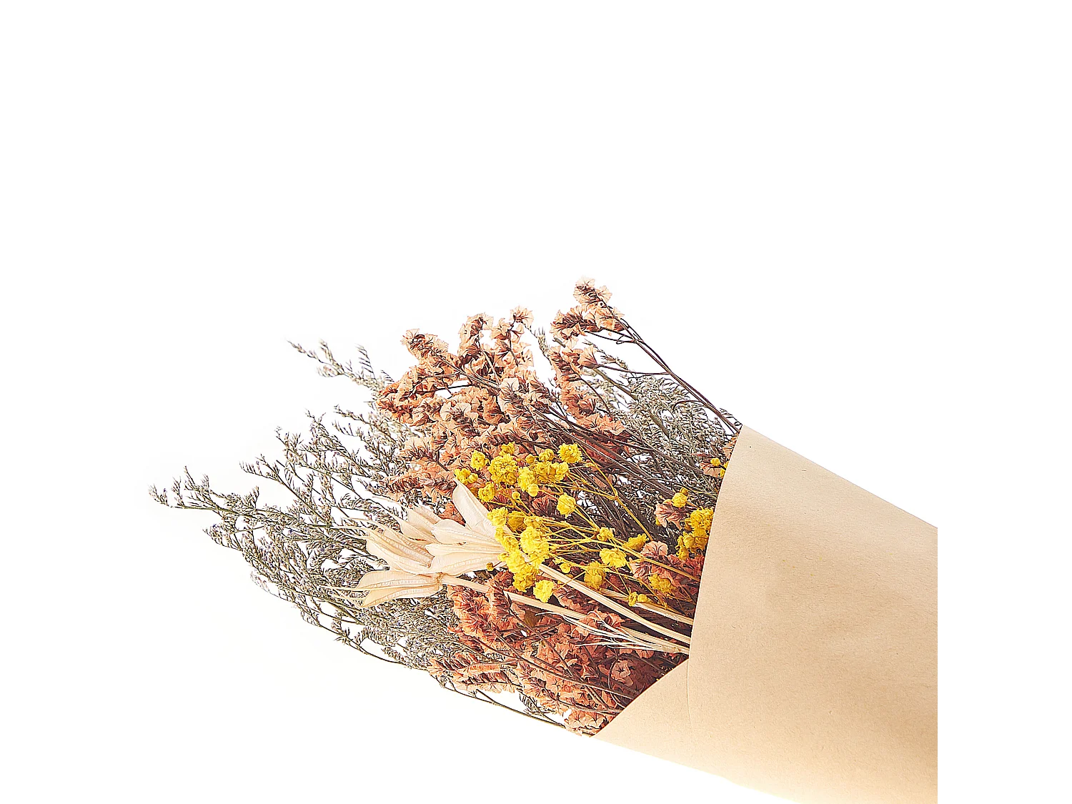 Mazzo fiori secchi arancione e giallo 65 cm CARTAYA