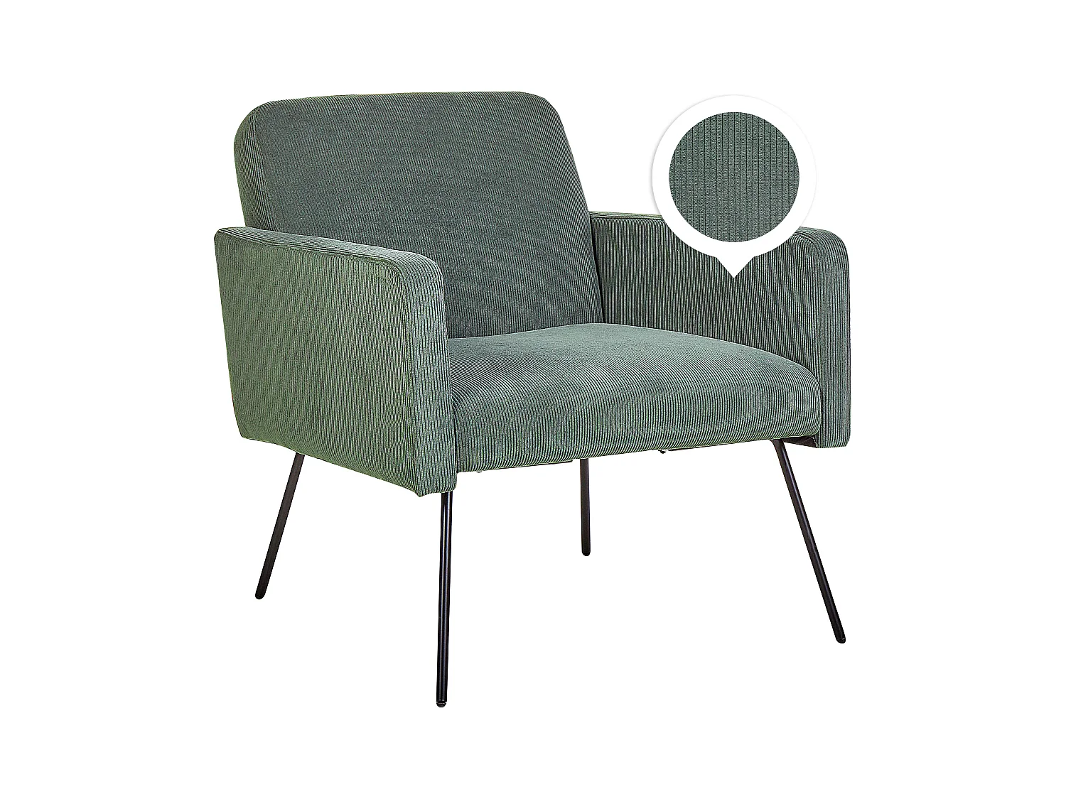 Fauteuil NARKEN Corduroy Donkergroen