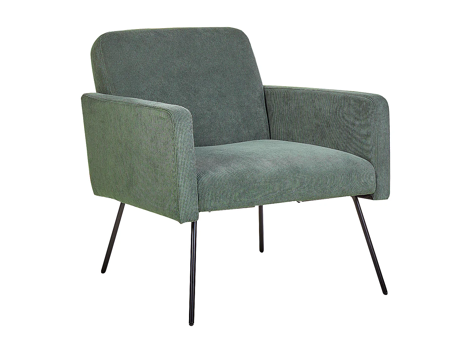 Fauteuil NARKEN Velours côtelé Vert foncé