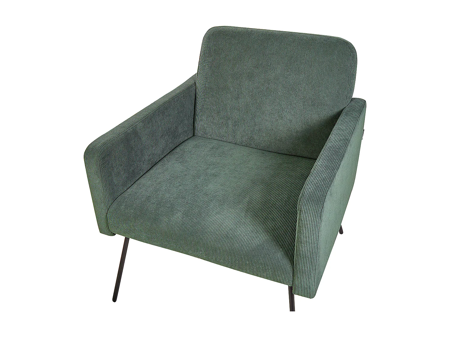 Fauteuil NARKEN Velours côtelé Vert foncé