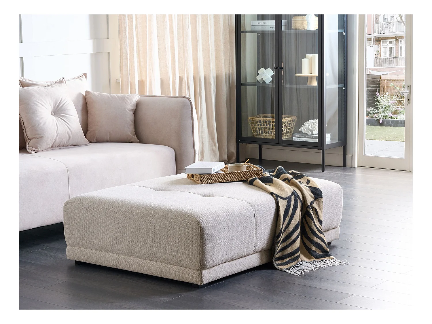 Ottoman TORPO Tissu Beige
