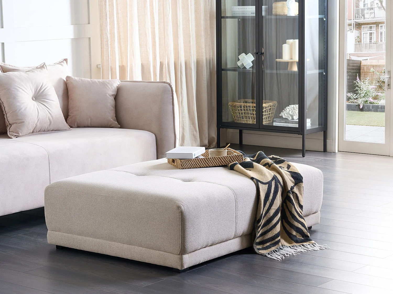 Ottoman TORPO Tissu Beige