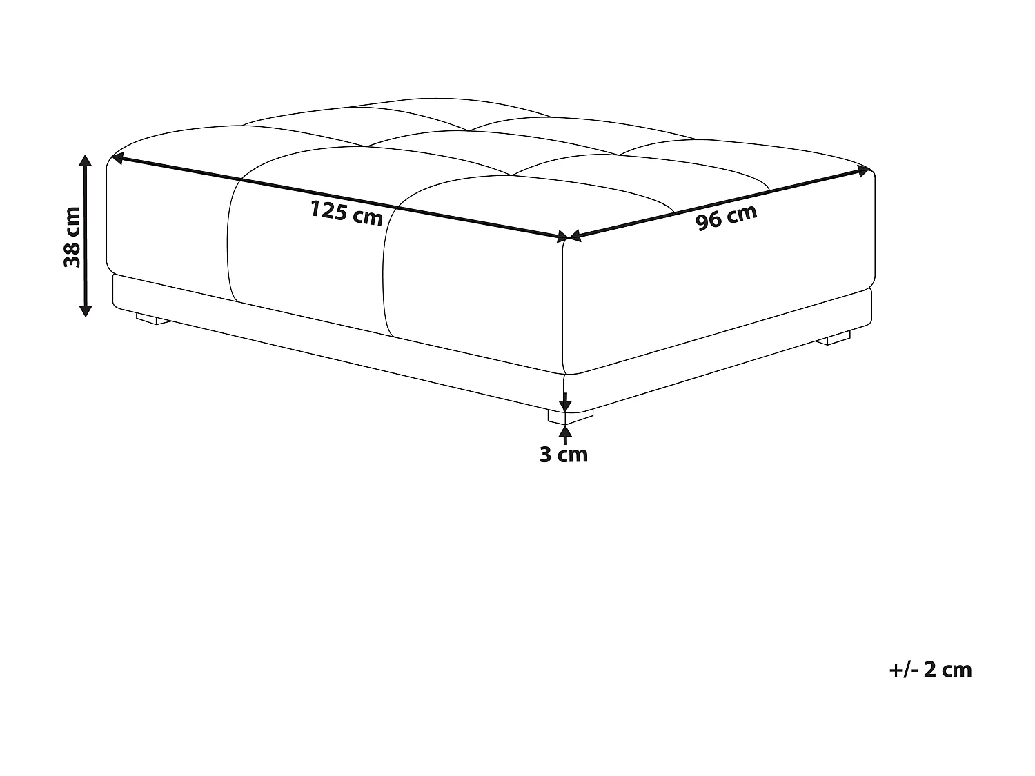 Ottoman TORPO Tissu Beige