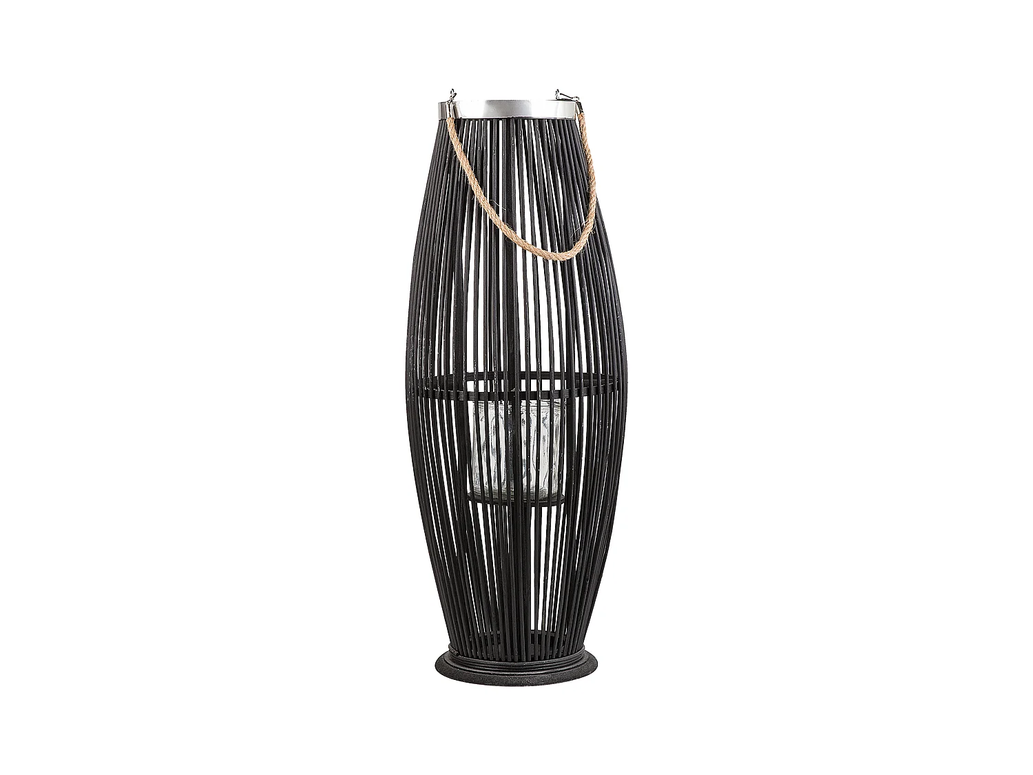 Lanterne TAHITI Bambou 72 cm Noir