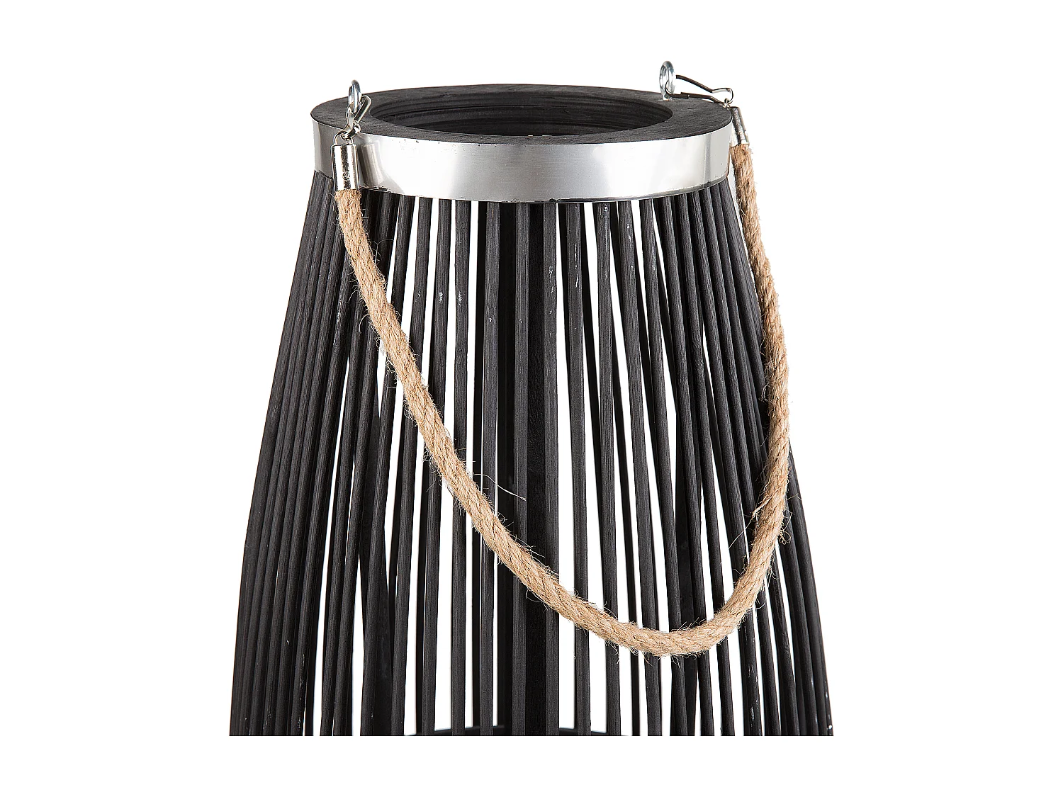 Lantaarn TAHITI Bamboehout 72 cm Zwart