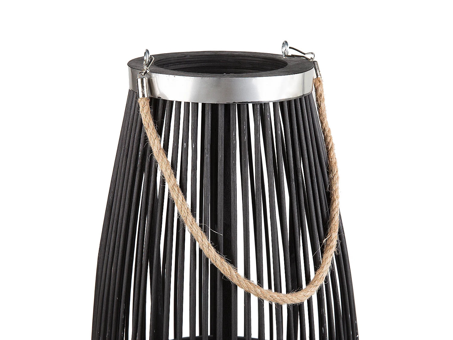 Lantern TAHITI Bamboo 72 cm Black