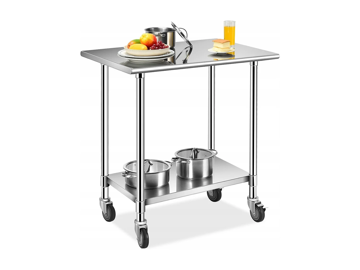 Edelstahltisch Arbeitstisch Küchentisch Edelstahl Silbrig 91,5 x 61 x 88,5 cm