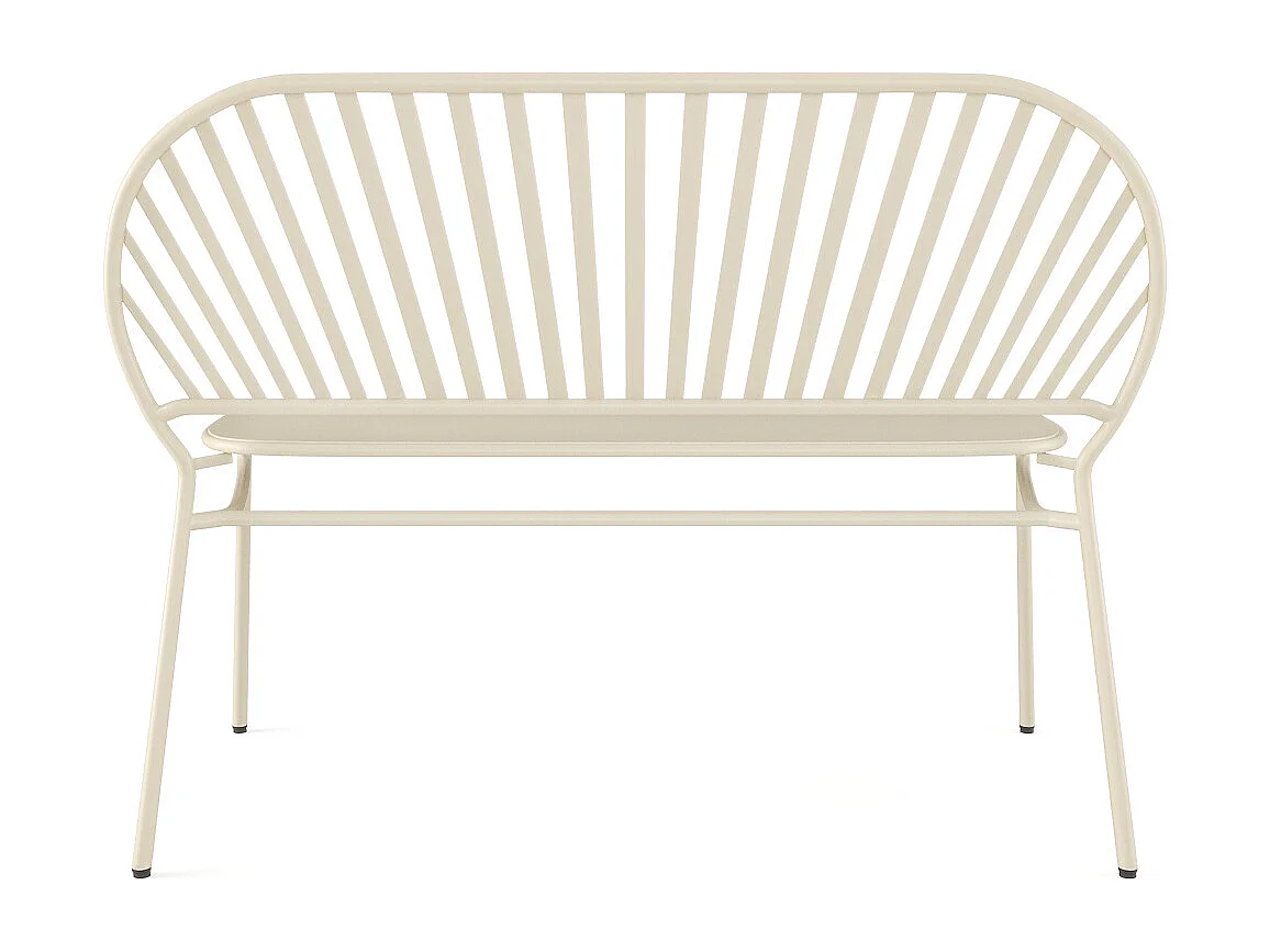 Gartenbank - Metall - Beige - CEDEIRA von MYLIA