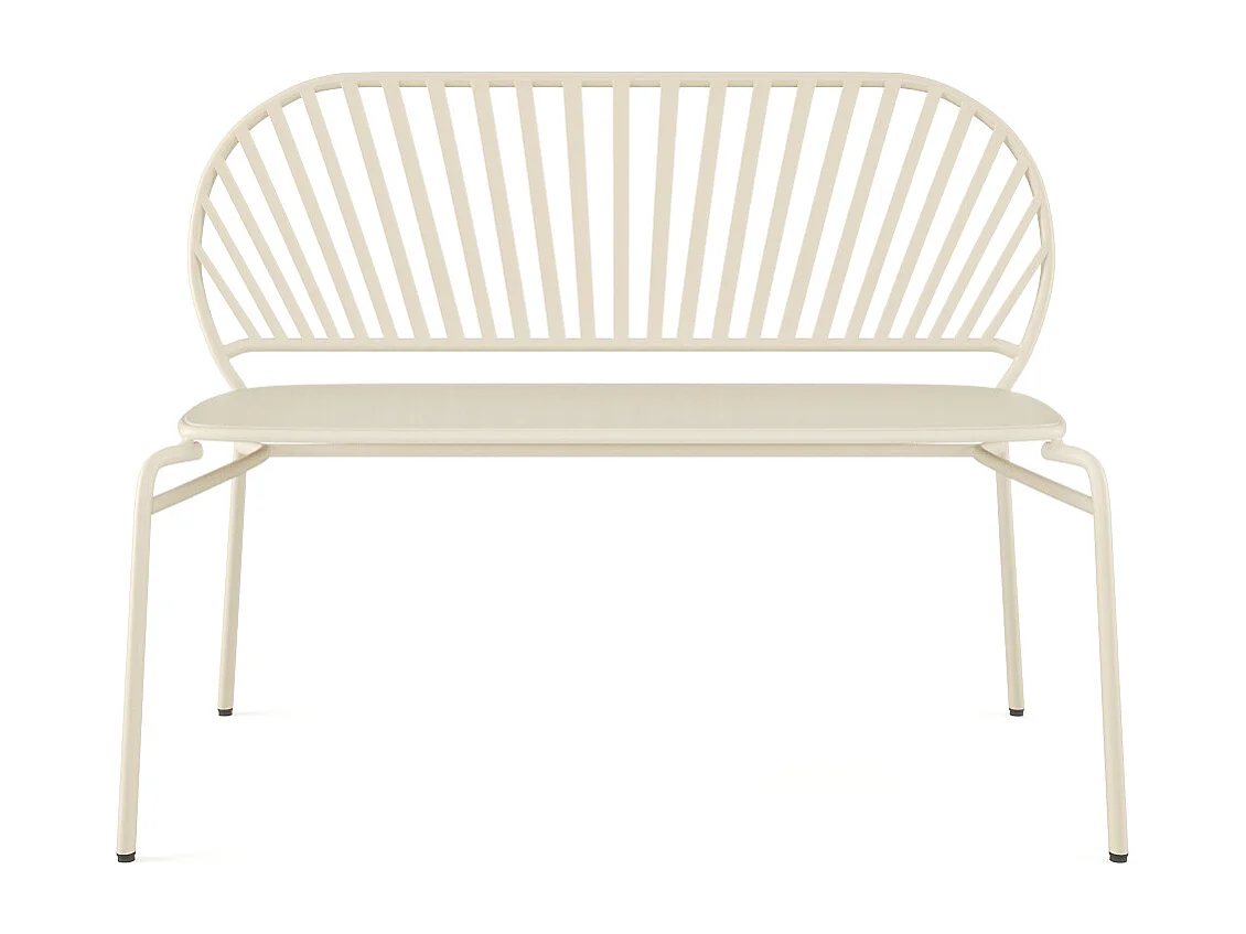 Gartenbank - Metall - Beige - CEDEIRA von MYLIA