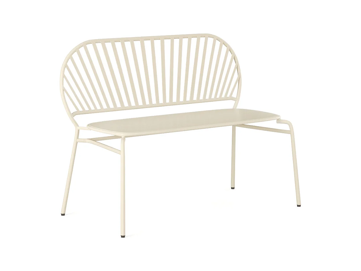 Banc de jardin en métal - Beige - CEDEIRA de MYLIA
