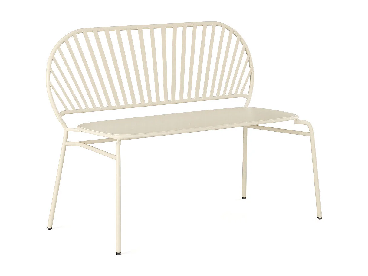 Banc de jardin en métal - Beige - CEDEIRA de MYLIA