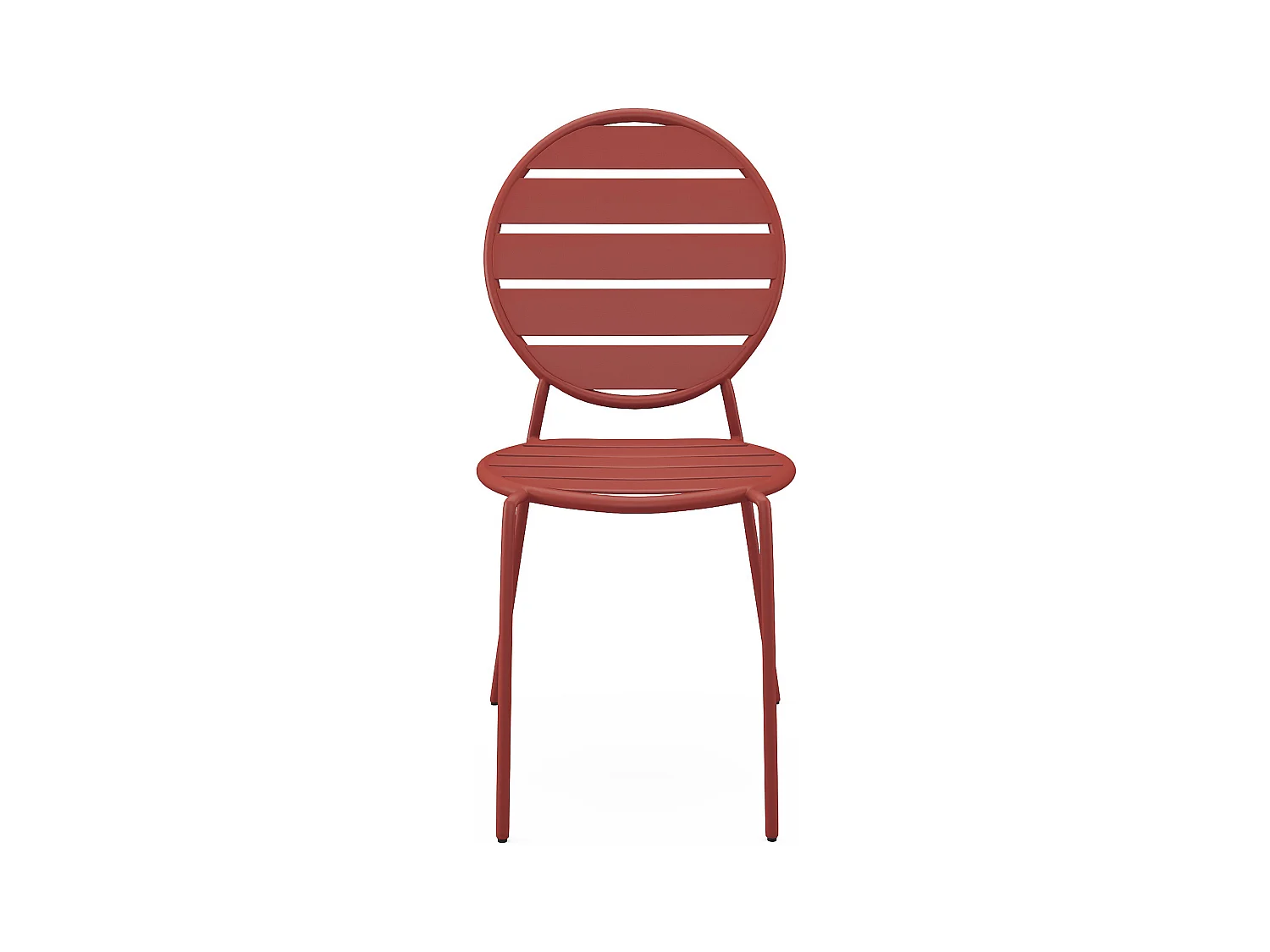 Conjunto de 4 sillas de jardín apilables de metal - Terracota - MONTEFARO de MYLIA