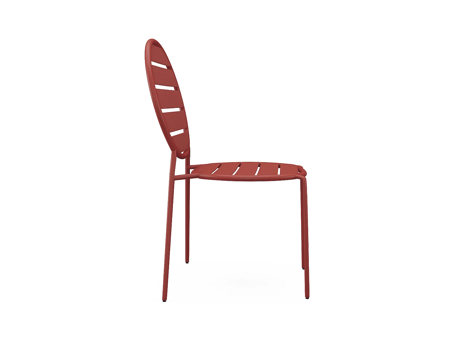 Conjunto de 4 sillas de jardín apilables de metal - Terracota - MONTEFARO de MYLIA