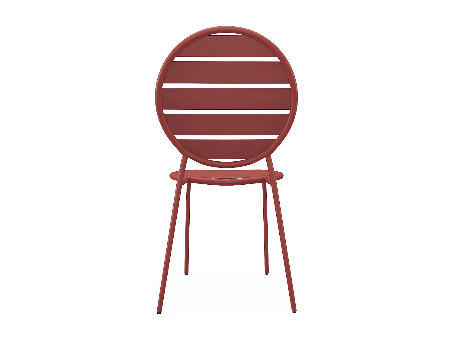 Gartenstuhl stapelbar 4er-Set - Metall - Terracotta - MONTEFARO von MYLIA