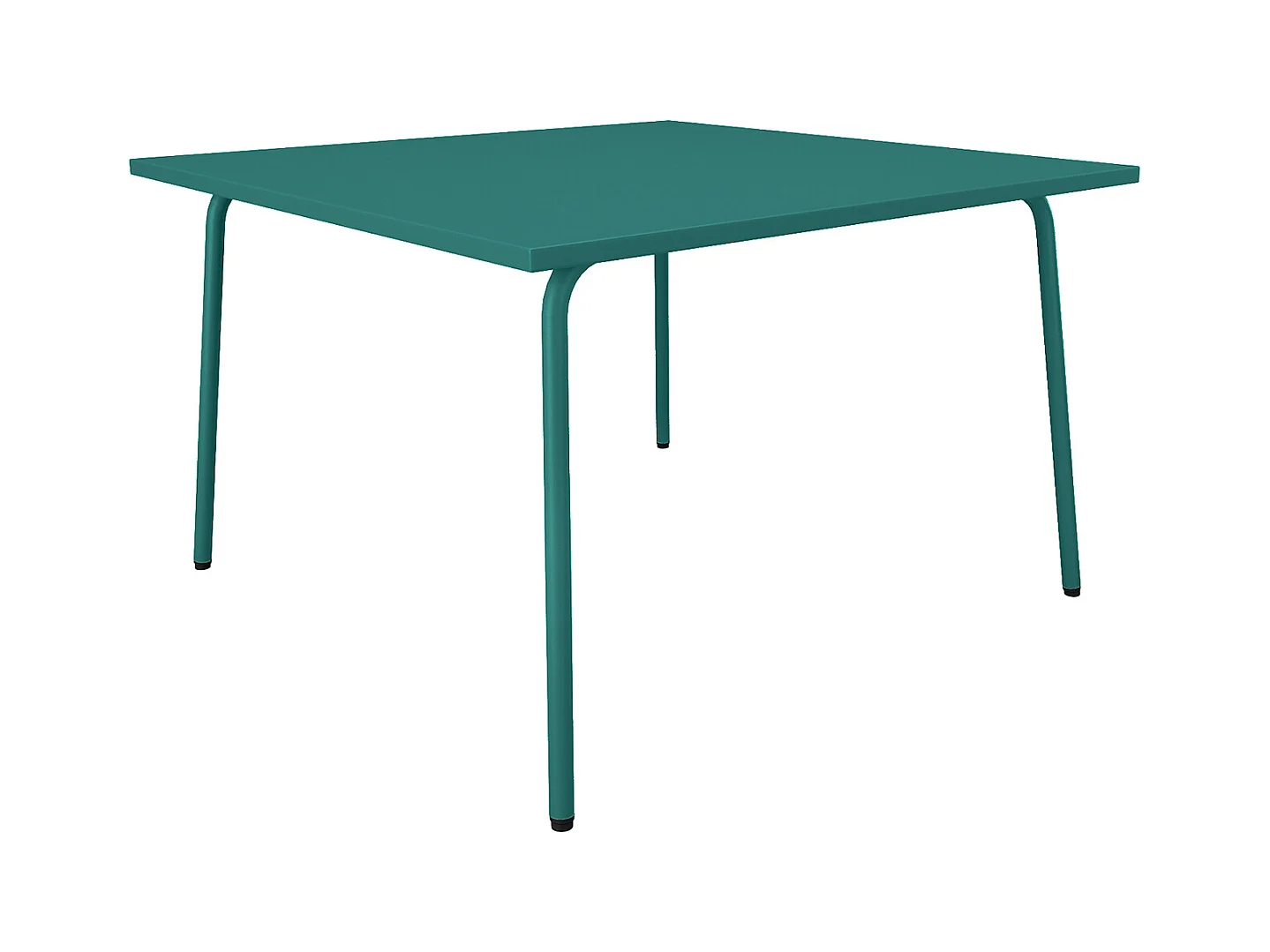 Table de jardin carrée L.120 cm en métal - Bleu canard - MIRMANDE de MYLIA