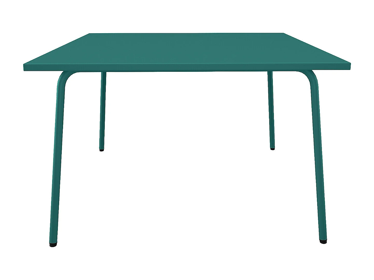 Table de jardin carrée L.120 cm en métal - Bleu canard - MIRMANDE de MYLIA