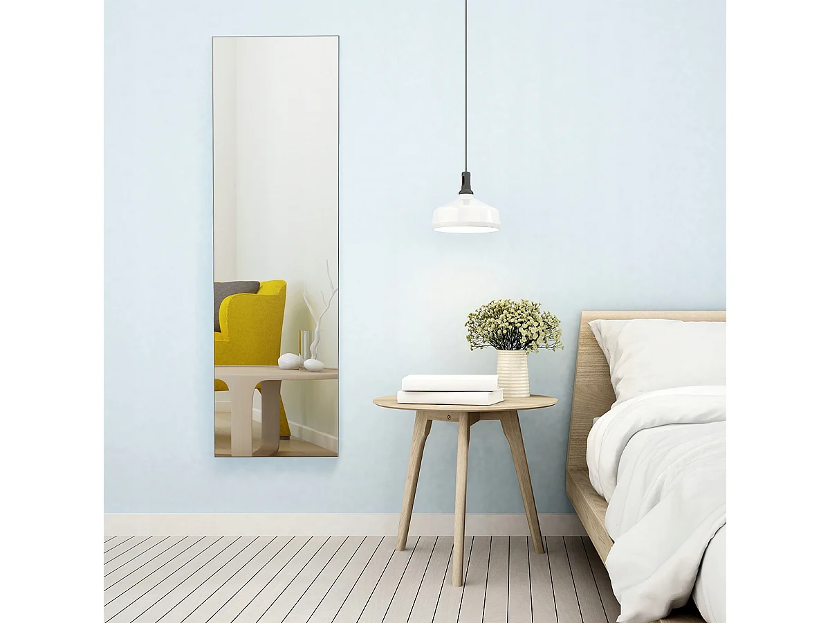 Schmuckschrank Wandspiegel mit LED Beleuchtung Spiegelschrank 120 x 35,5 x 10 cm Schwarz/Weiß-Weiß