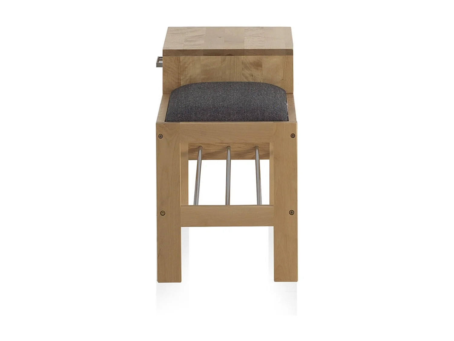 Banco com sapateira em madeira de bétula natural