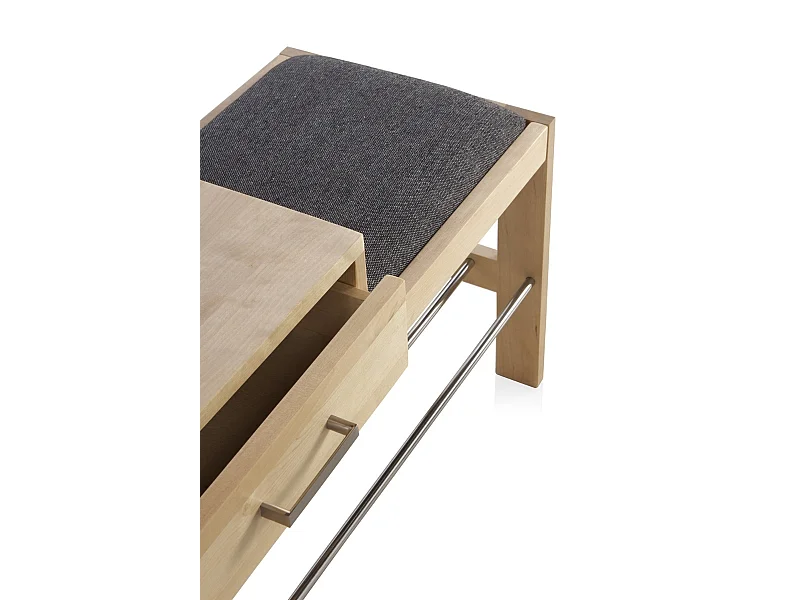 Banco com sapateira em madeira de bétula natural