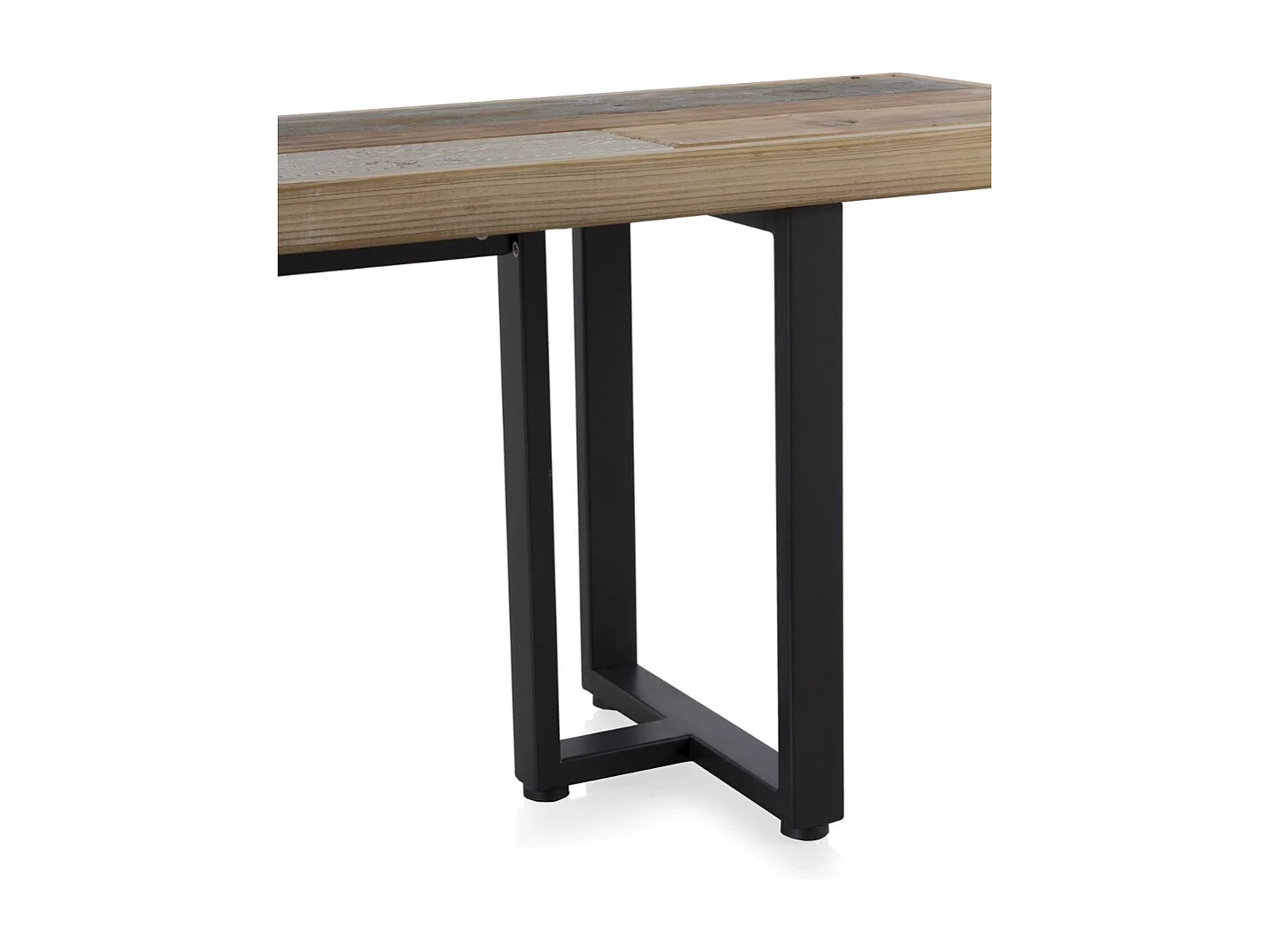 Banquette rembourrée en velours gris avec pieds en bois