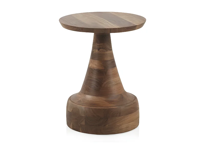 Table d'appoint en bois d'acacia naturel