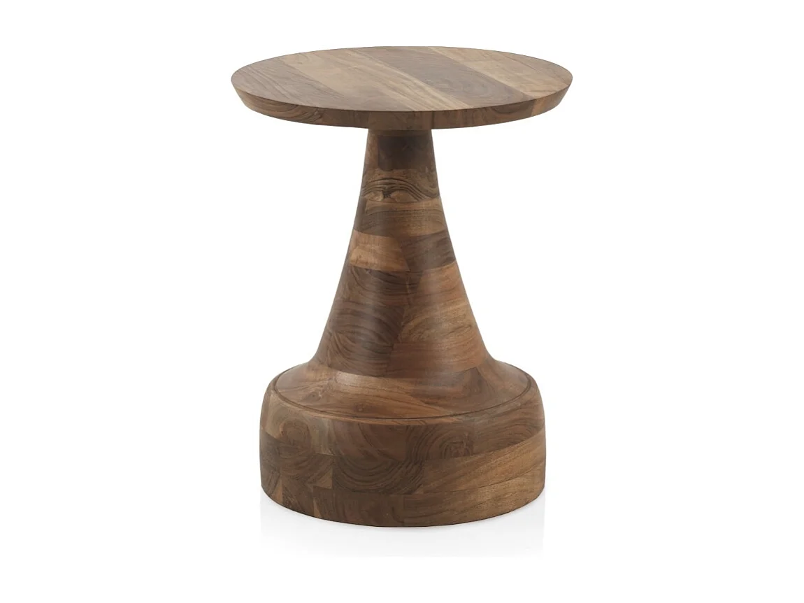 Table d'appoint en bois naturel d'acacia