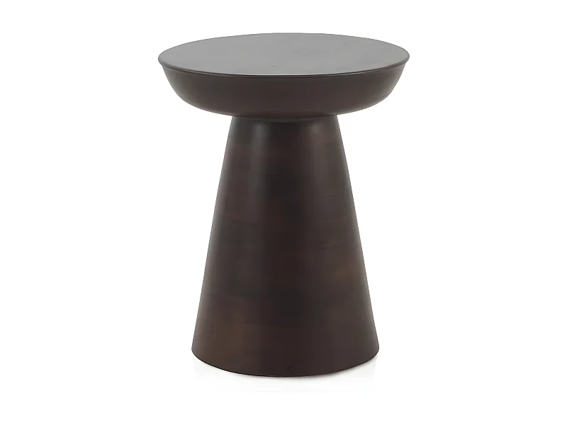 Table d'appoint en bois couleur noyer