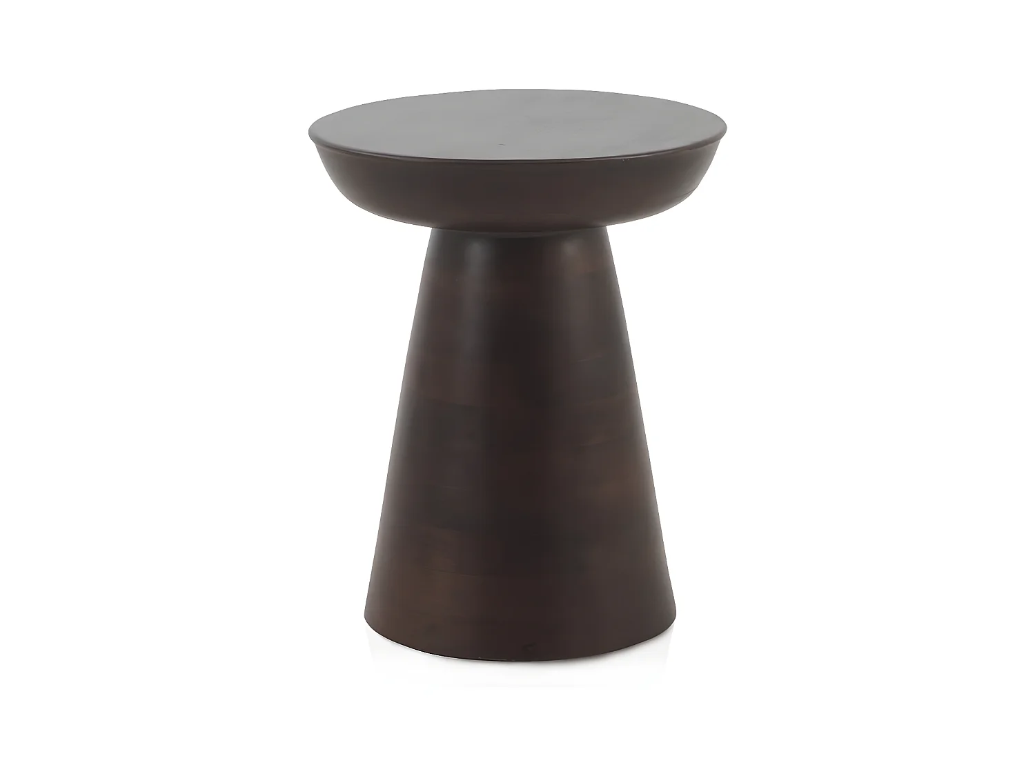 Table d'appoint en bois couleur noyer