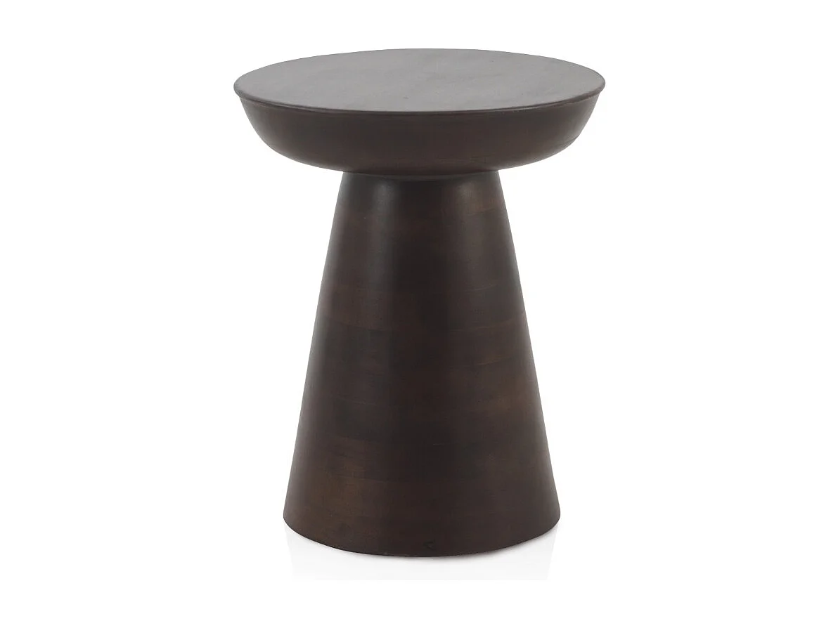 Table d'appoint en bois couleur noyer