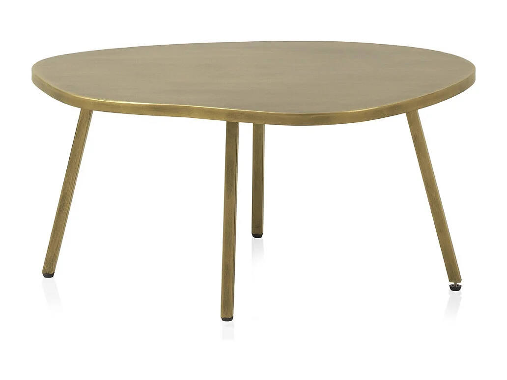 Mesa de apoio em metal dourado