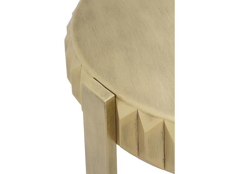 Mesa auxiliar de metal dorado