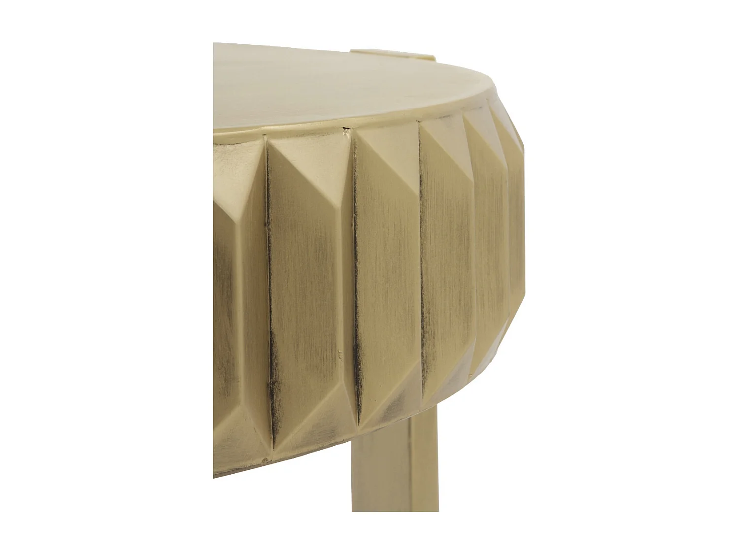 Mesa auxiliar de metal dorado