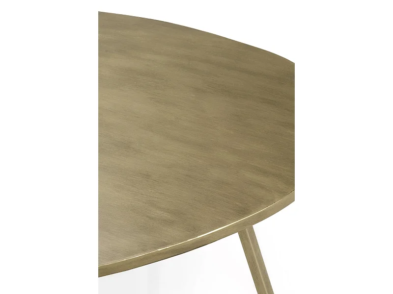 Mesa auxiliar de metal dorado