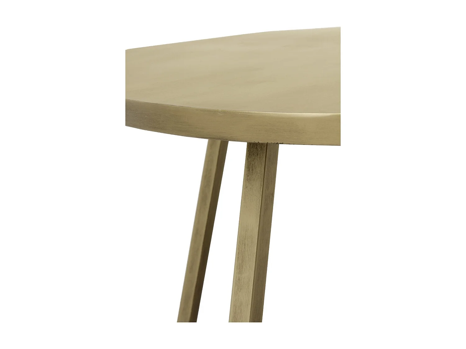 Mesa auxiliar de metal dorado