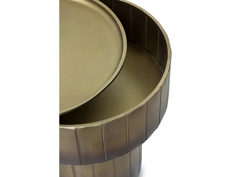 Mesa de apoio em metal dourado