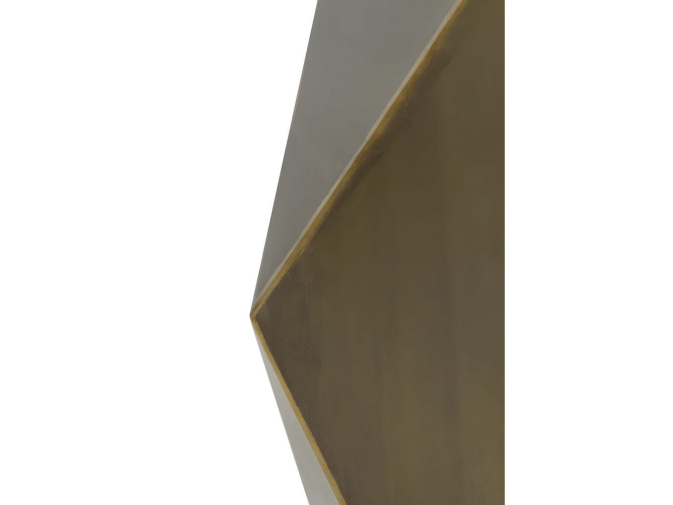 Mesa auxiliar de metal dorado