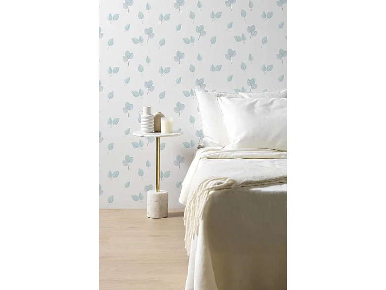 Table d'appoint avec piètement et plateau en marbre blanc