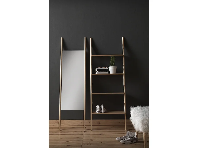 Étagère murale 4 tablettes en bois de bouleau naturel