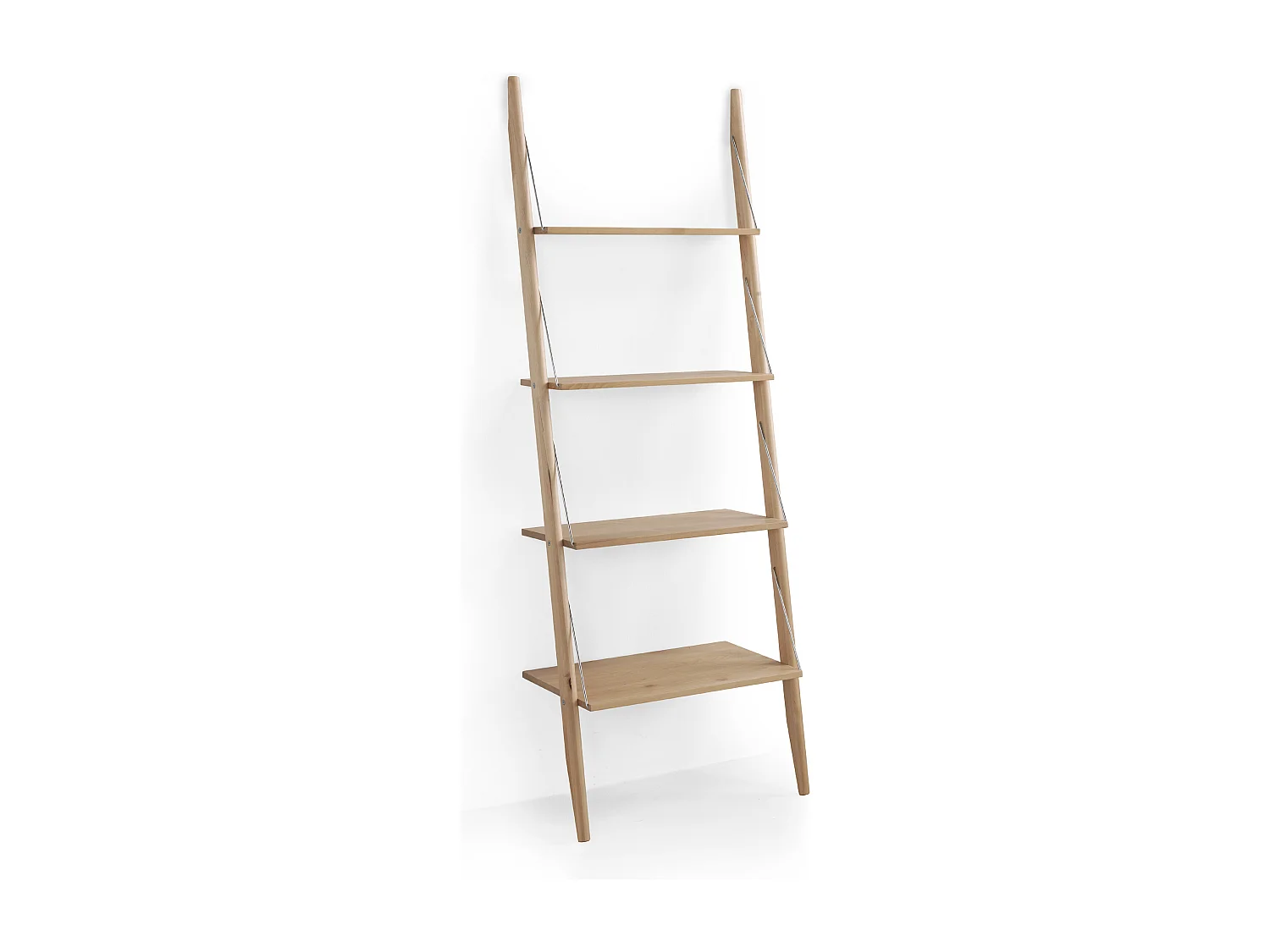 Étagère murale 4 tablettes en bois de bouleau naturel