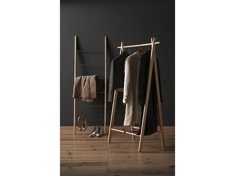 Toalheiro de parede em madeira de bétula natural