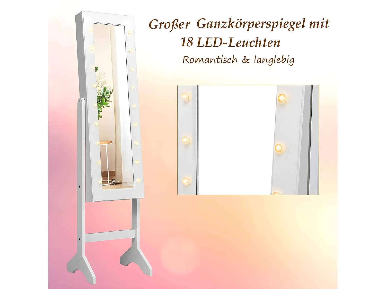 18 LED-Schmuckschrank